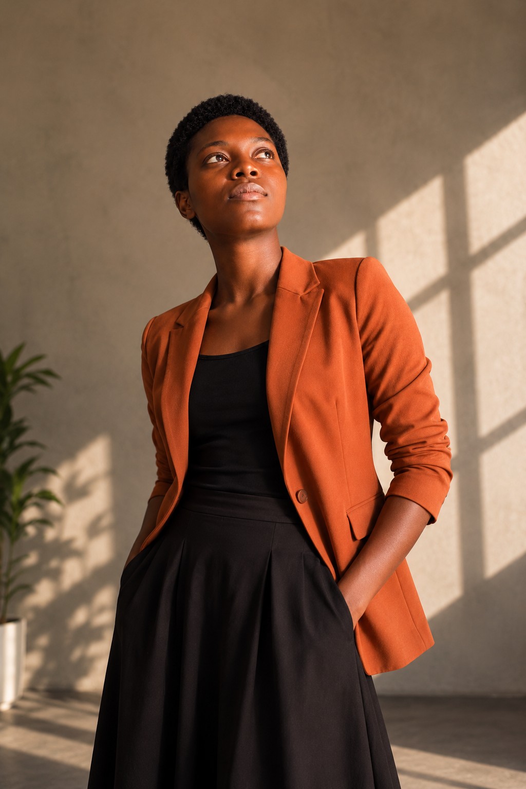 Gonemili Grace en veste orange